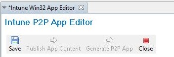 intune p2p app editor