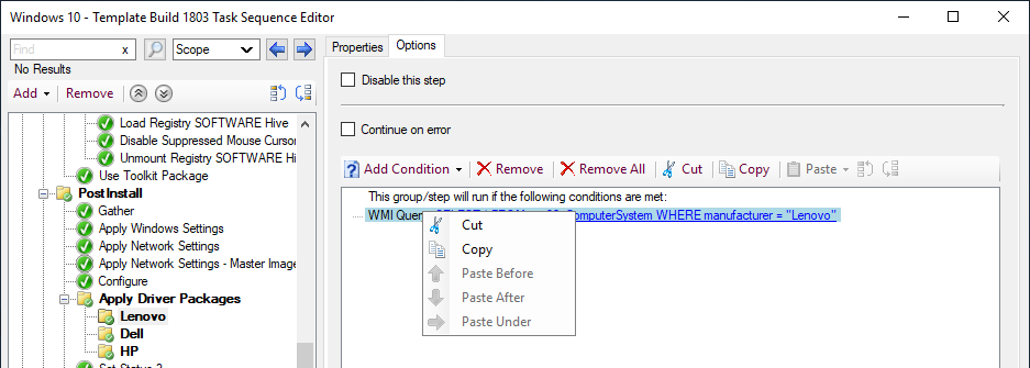 right click and cut, copy, or paste